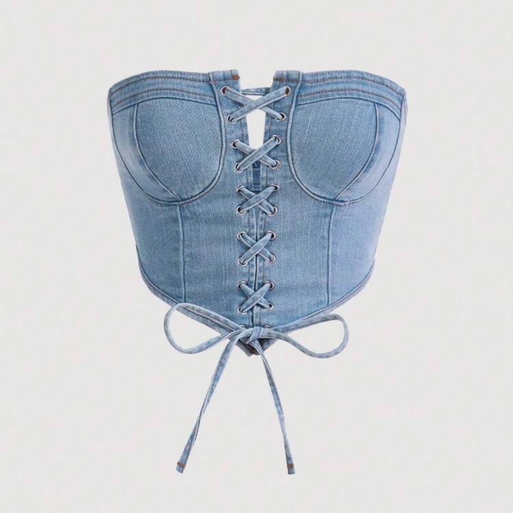 Denim Corset Top